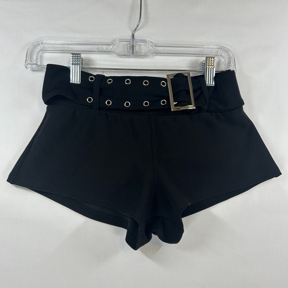 Blue Riot Y2K Inspired Black Belted Low Rise Shorts Size XS